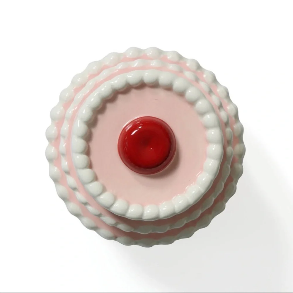 New! Pink Cake Ceramic Measuring Cups by Target Bullseye Playground